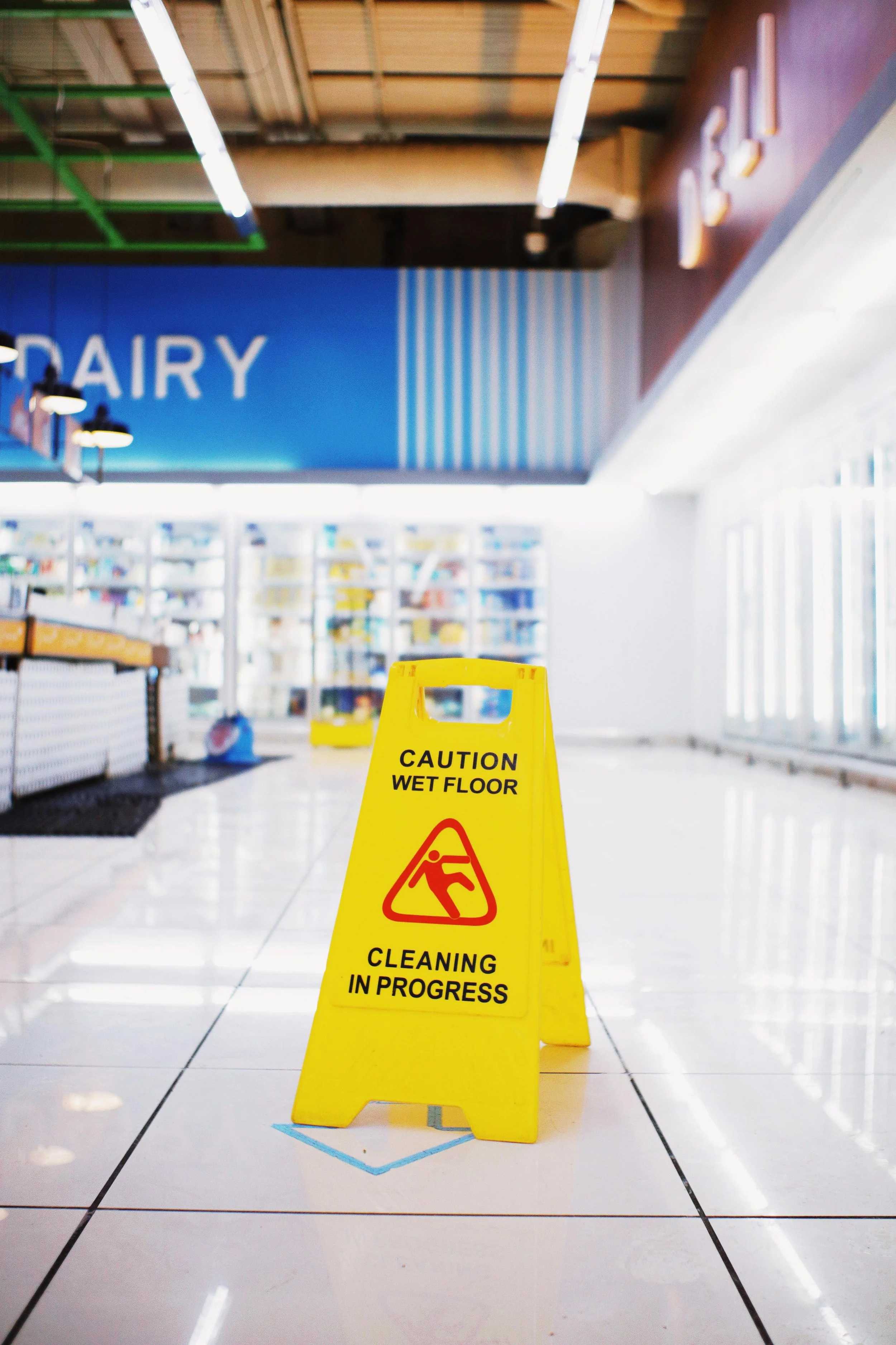 caution wet floor sign